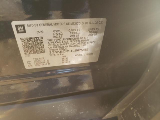 Photo 10 from auction – 2020 CHEVROLET BLAZER 2LT with VIN 3GNKBCRS1LS675482