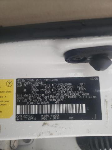 Photo 10 from auction – 2006 LEXUS RX 400 with VIN JTJHW31U660003074