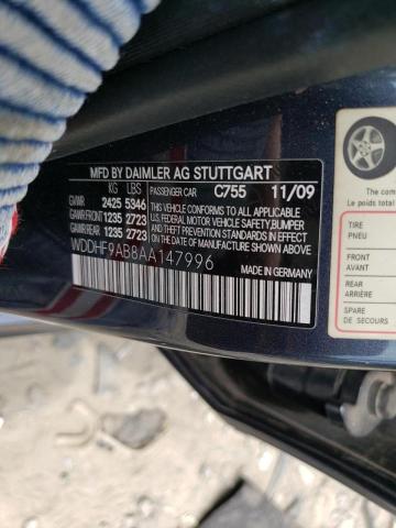 Photo 10 from auction – 2010 MERCEDES-BENZ E 550 4MAT with VIN WDDHF9AB8AA147996