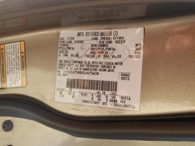 Photo 10 from auction – 2005 FORD EXPLORER X with VIN 1FMZU73K85UA75638