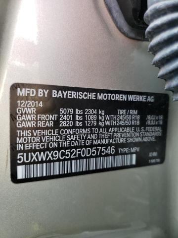 Photo 10 from auction – 2015 BMW X3 XDRIVE2 with VIN 5UXWX9C52F0D57546
