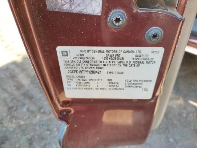 Photo 10 from auction – 2000 CHEVROLET SILVERADO with VIN 2GCEC19T7Y1280421
