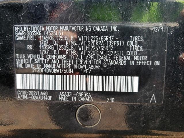 Photo 10 from auction – 2011 TOYOTA RAV4 LIMIT with VIN 2T3DF4DV0BW175084