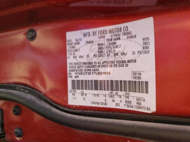 Photo 10 from auction – 2007 FORD EXPLORER X with VIN 1FMEU73E17UB81635