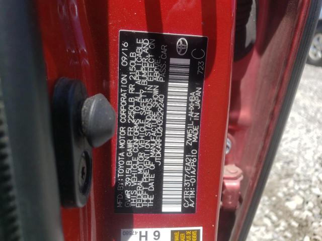 Photo 10 from auction – 2017 TOYOTA PRIUS with VIN JTDKARFU2H3529240