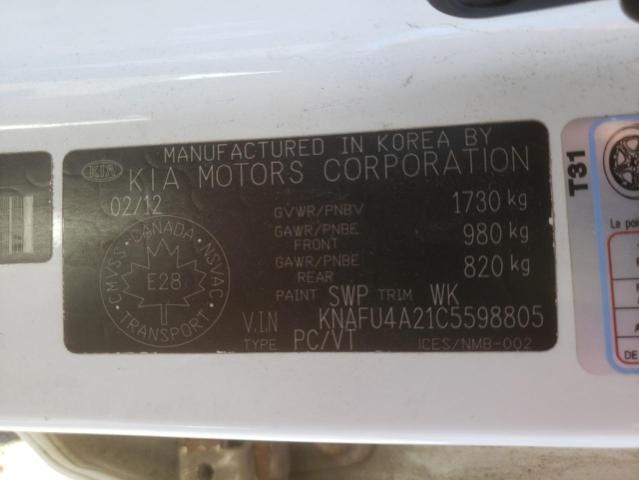 Photo 10 from auction – 2012 KIA FORTE EX with VIN KNAFU4A21C5598805