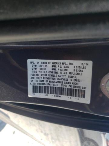 Photo 10 from auction – 2015 HONDA ACCORD EXL with VIN 1HGCR2F81FA072776