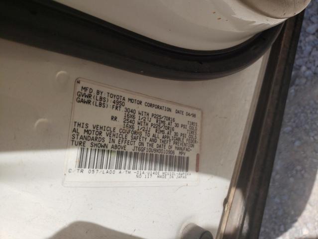 Photo 10 from auction – 1999 LEXUS RX 300 with VIN JT6GF10U9X0010906
