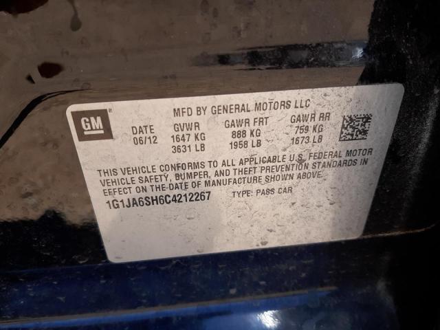 Photo 10 from auction – 2012 CHEVROLET SONIC LS with VIN 1G1JA6SH6C4212267