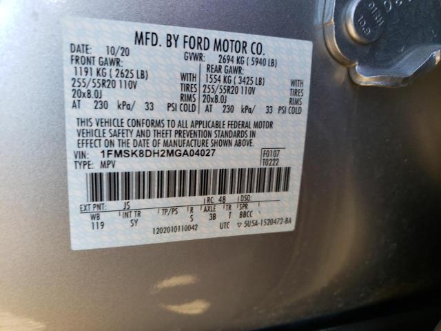 Foto 10 de la subasta – 2021 FORD EXPLORER X con VIN 1FMSK8DH2MGA04027