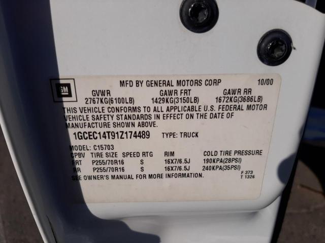 Photo 10 from auction – 2001 CHEVROLET SILVERADO with VIN 1GCEC14T91Z174489