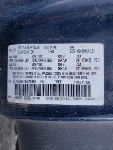 Photo 10 from auction – 2003 DODGE DAKOTA QUA with VIN 1D7HG38N73S249460
