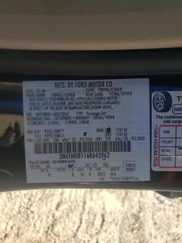 Photo 10 from auction – 2006 MERCURY MILAN PREM with VIN 3MEFM08116R643962