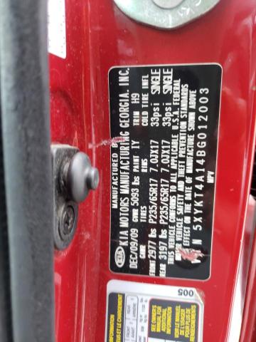 Photo 10 from auction – 2011 KIA SORENTO BA with VIN 5XYKT4A14BG012003