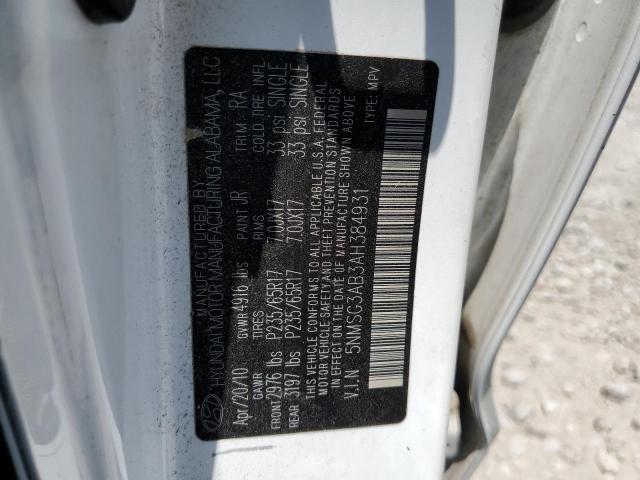 Photo 10 from auction – 2010 HYUNDAI SANTA FE G with VIN 5NMSG3AB3AH384931