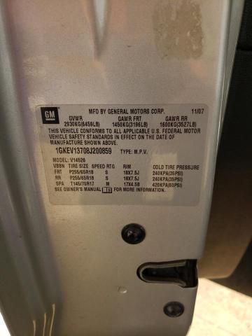 Photo 10 from auction – 2008 GMC ACADIA SLE with VIN 1GKEV13708J200859