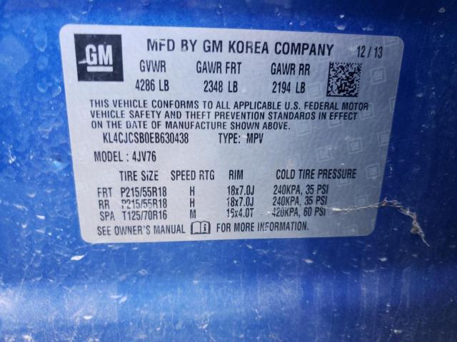 Photo 10 from auction – 2014 BUICK ENCORE with VIN KL4CJCSB0EB630438