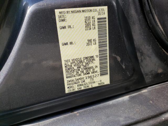 Photo 10 from auction – 2015 NISSAN ALTIMA 2.5 with VIN 1N4AL3AP0FC196527
