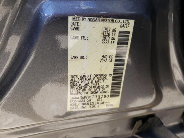 Photo 10 from auction – 2017 NISSAN ALTIMA 2.5 with VIN 1N4AL3AP7HC235780