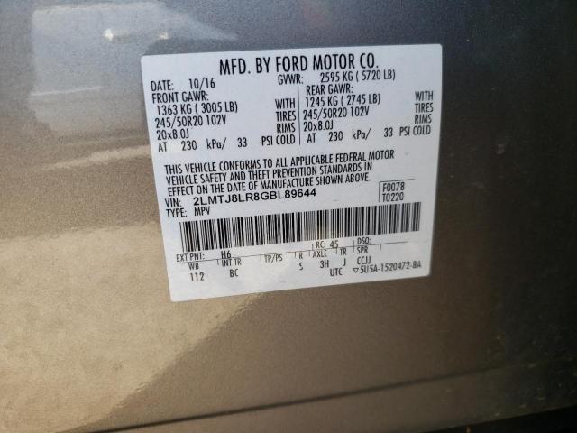Photo 10 from auction – 2016 LINCOLN MKX RESERV with VIN 2LMTJ8LR8GBL89644