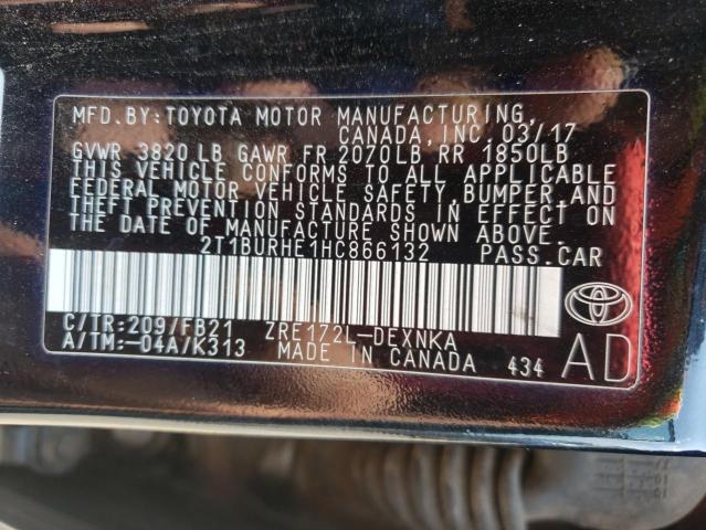 Photo 10 from auction – 2017 TOYOTA COROLLA L with VIN 2T1BURHE1HC866132