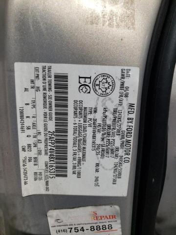 Photo 10 from auction – 2008 FORD CROWN VICT with VIN 2FAFP74V48X165315