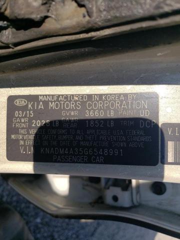 Photo 10 from auction – 2016 KIA RIO LX with VIN KNADM4A35G6548991