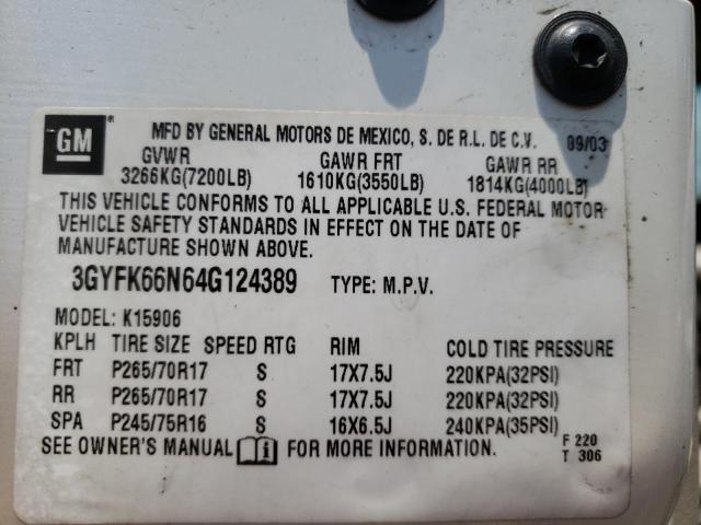 Photo 10 from auction – 2004 CADILLAC ESCALADE E with VIN 3GYFK66N64G124389