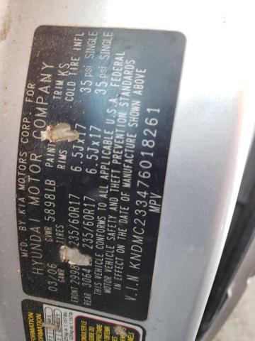 Photo 10 from auction – 2007 HYUNDAI ENTOURAGE with VIN KNDMC233476018261