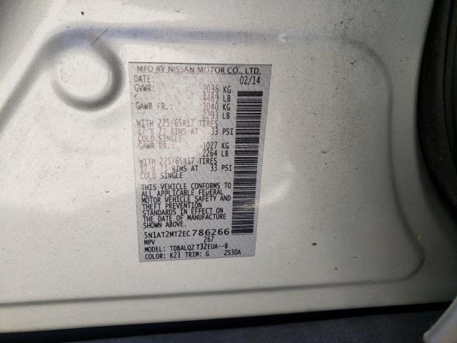 Photo 10 from auction – 2014 NISSAN ROGUE S with VIN 5N1AT2MT2EC786266