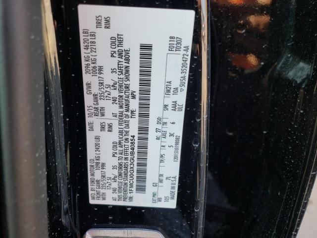 Photo 10 from auction – 2016 FORD ESCAPE SE with VIN 1FMCU0GX3GUB40854