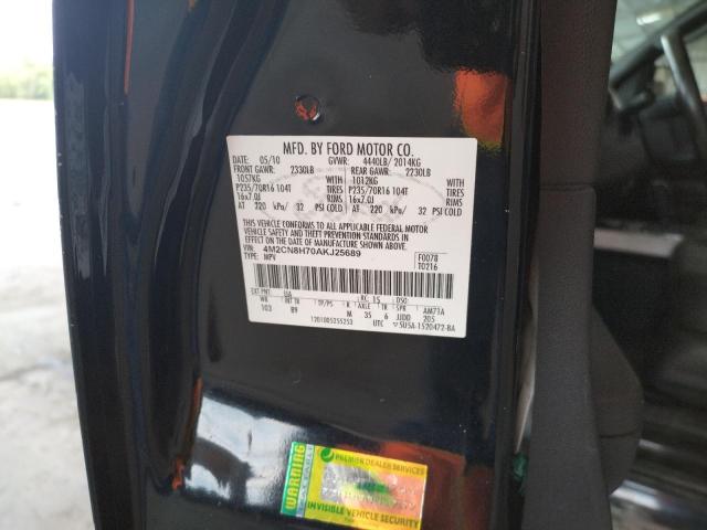 Photo 10 from auction – 2010 MERCURY MARINER PR with VIN 4M2CN8H70AKJ25689