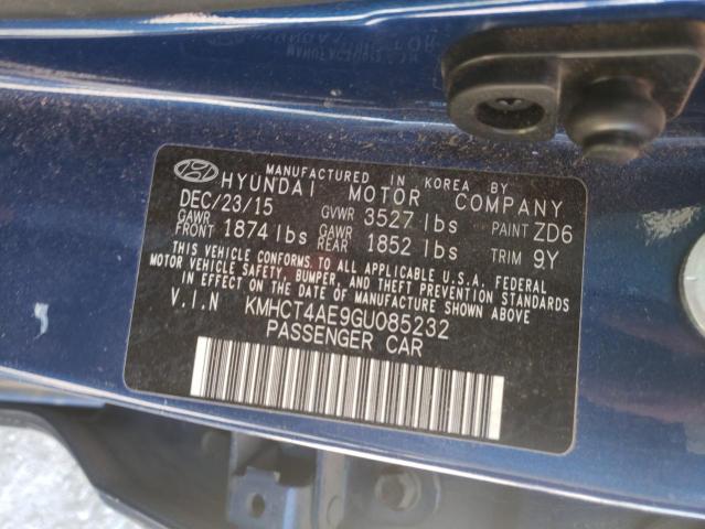Photo 10 from auction – 2016 HYUNDAI ACCENT SE with VIN KMHCT4AE9GU085232
