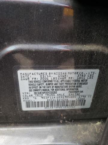 Photo 10 from auction – 2014 NISSAN SENTRA S with VIN 3N1AB7AP2EY230352