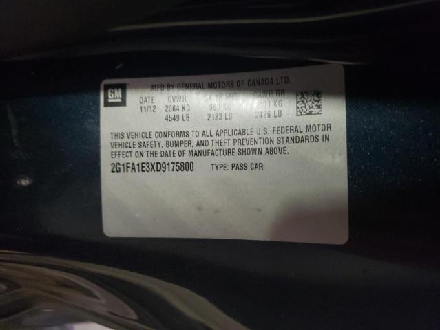 Photo 10 from auction – 2013 CHEVROLET CAMARO LS with VIN 2G1FA1E3XD9175800