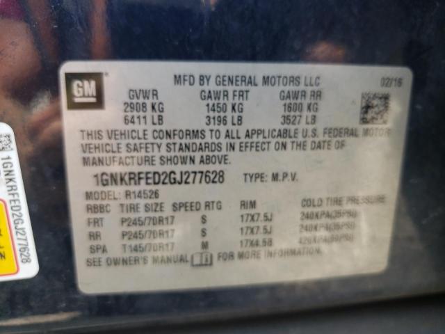 Photo 10 from auction – 2016 CHEVROLET TRAVERSE L with VIN 1GNKRFED2GJ277628