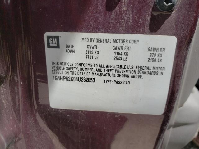 Photo 10 from auction – 2004 BUICK LESABRE CU with VIN 1G4HP52K04U232053