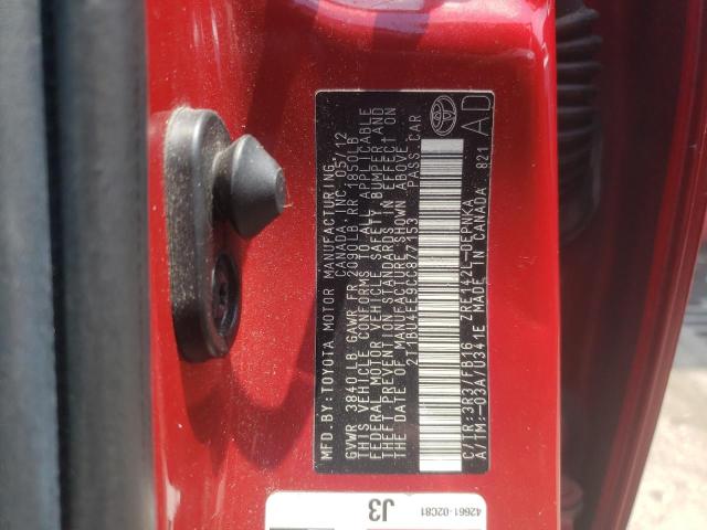 Photo 10 from auction – 2012 TOYOTA COROLLA BA with VIN 2T1BU4EE9CC877153