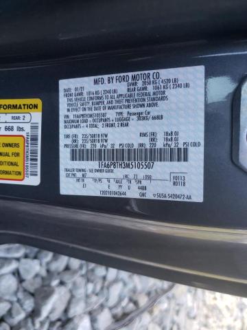 Photo 10 from auction – 2021 FORD MUSTANG with VIN 1FA6P8TH3M5105507