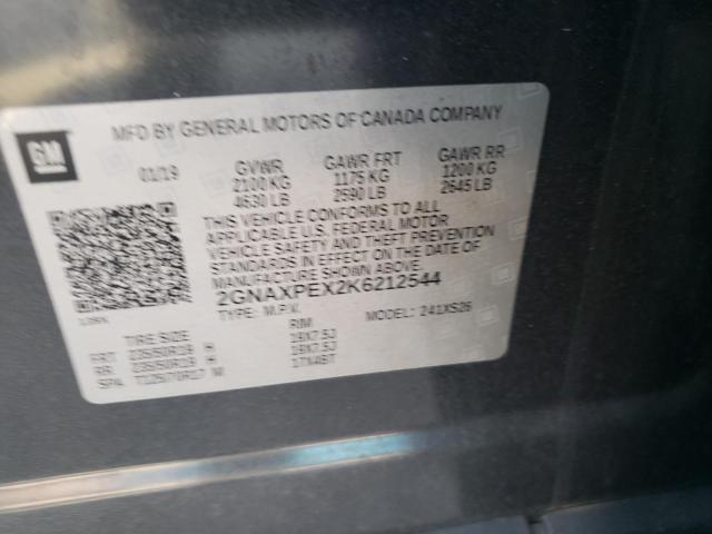 Photo 10 from auction – 2019 CHEVROLET EQUINOX PR with VIN 2GNAXPEX2K6212544