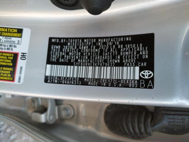 Photo 10 from auction – 2019 TOYOTA COROLLA L with VIN 5YFBURHEXKP879632