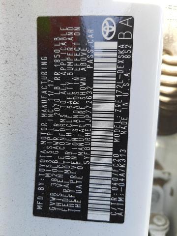 Photo 10 from auction – 2018 TOYOTA COROLLA L with VIN 5YFBURHE3JP772632