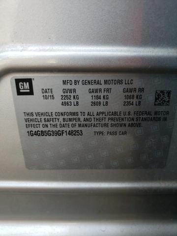 Photo 10 from auction – 2016 BUICK LACROSSE with VIN 1G4GB5G39GF148253