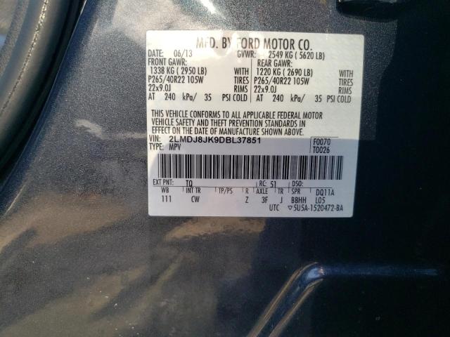 Photo 10 from auction – 2013 LINCOLN MKX with VIN 2LMDJ8JK9DBL37851
