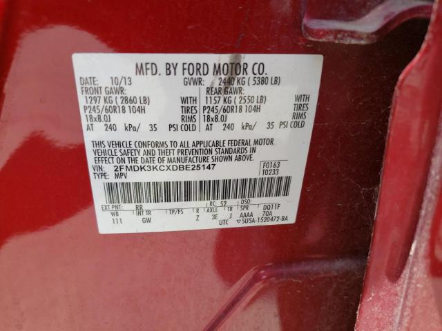 Photo 10 from auction – 2013 FORD EDGE LIMIT with VIN 2FMDK3KCXDBE25147