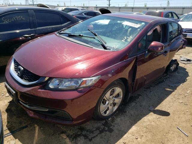 Photo 2 from auction – 2013 HONDA CIVIC LX with VIN 19XFB2F54DE061206