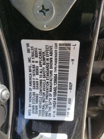 Photo 10 from auction – 2006 HONDA CIVIC EX with VIN 1HGFA16846L139664