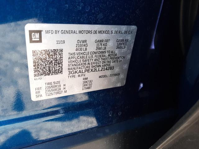Photo 10 from auction – 2020 GMC TERRAIN SL with VIN 3GKALPEX2LL214283