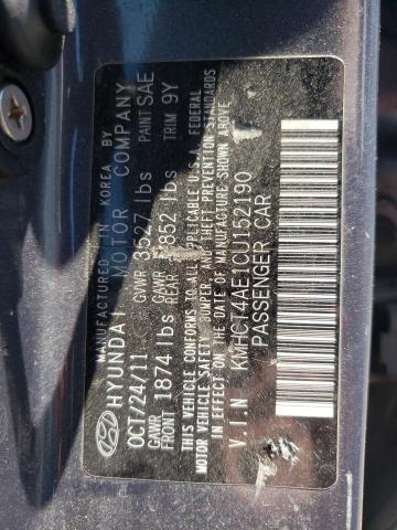 Photo 10 from auction – 2012 HYUNDAI ACCENT GLS with VIN KMHCT4AE1CU152190