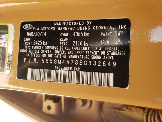 Photo 10 from auction – 2014 KIA OPTIMA LX with VIN 5XXGM4A78EG332649